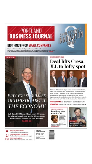 Portland Business Journal review screenshots