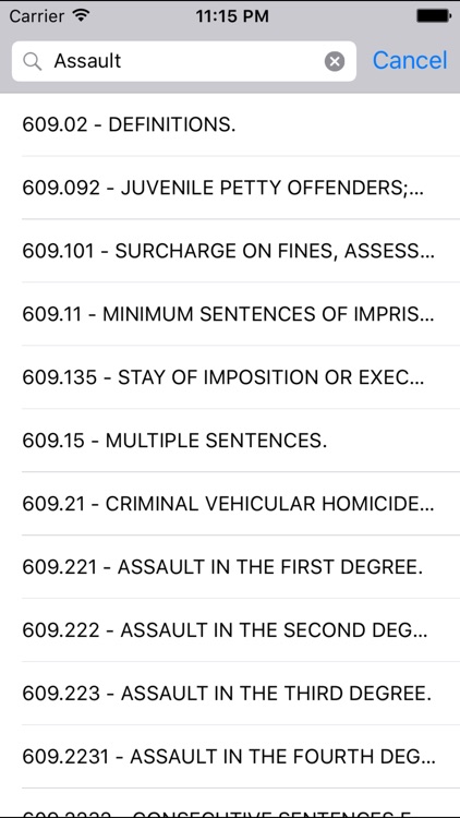 MNLaw - Criminal Law - Chapters 152, 609 Thru 634