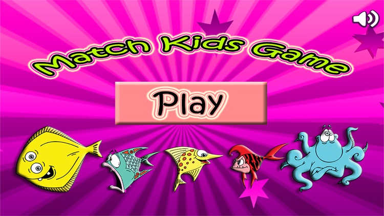 Animal match fish game kids