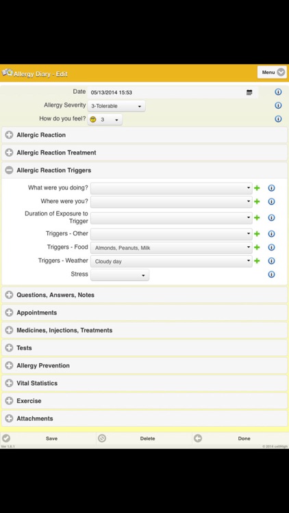 Allergy Diary