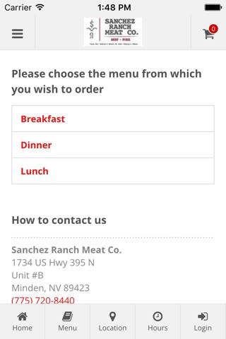 Sanchez Ranch Online Ordering screenshot 2