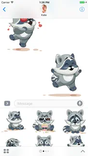 raccoon - stickers for imessage iphone screenshot 2
