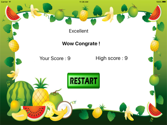 Fruit ABC Learning Toddler - flashcard & tracing iPad screenshot