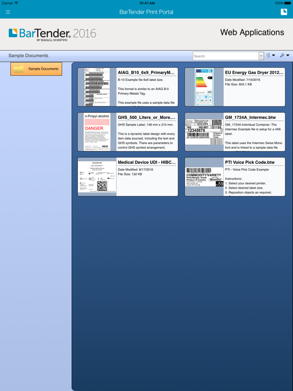 Screenshot #4 pour BarTender Print Portal App