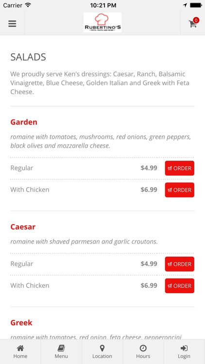 Rubertino's Online Ordering