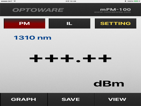 mPM-100B OPTICAL POWER METER iPad screenshot