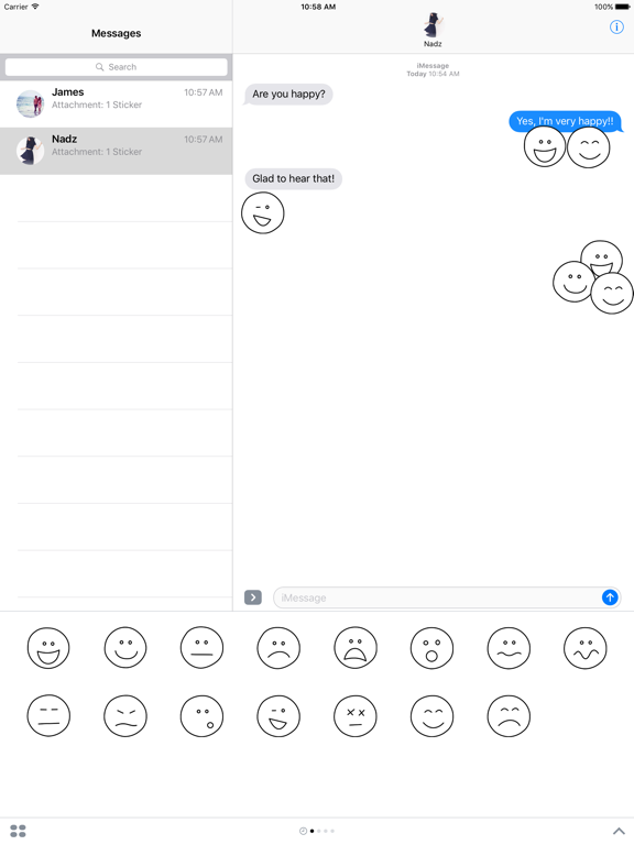 Screenshot #5 pour Stick Emoji for iMessage
