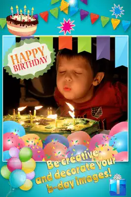 Game screenshot Happy Birthday Photo Frames & Stickers with Stamps apk