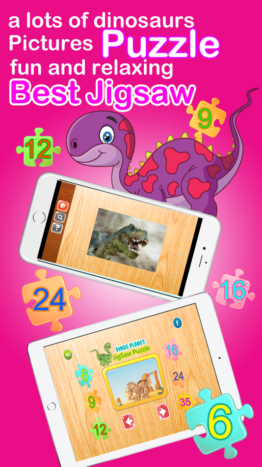 Jurassic Dinosaurs Jigsaw Puzzle - Planet Dinos Educational Puzzles Games to Help Kids and Kindergartens Learn - 1.0 - (iOS)