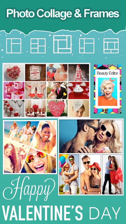 Valentines Photo Frame Collage