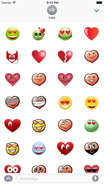 Hearts Stickers Set