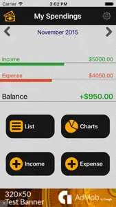 My Spendings Tracking screenshot #1 for iPhone