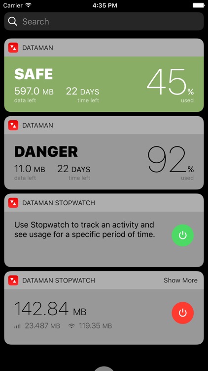 DataMan Next - simply track your data usage