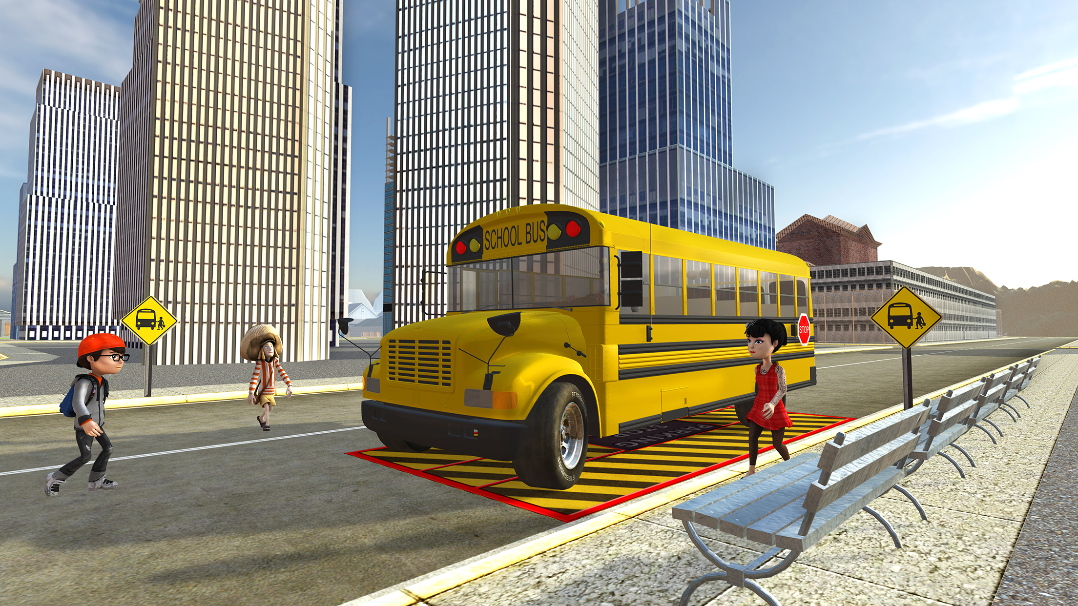 Crazy School Bus Transport Sim