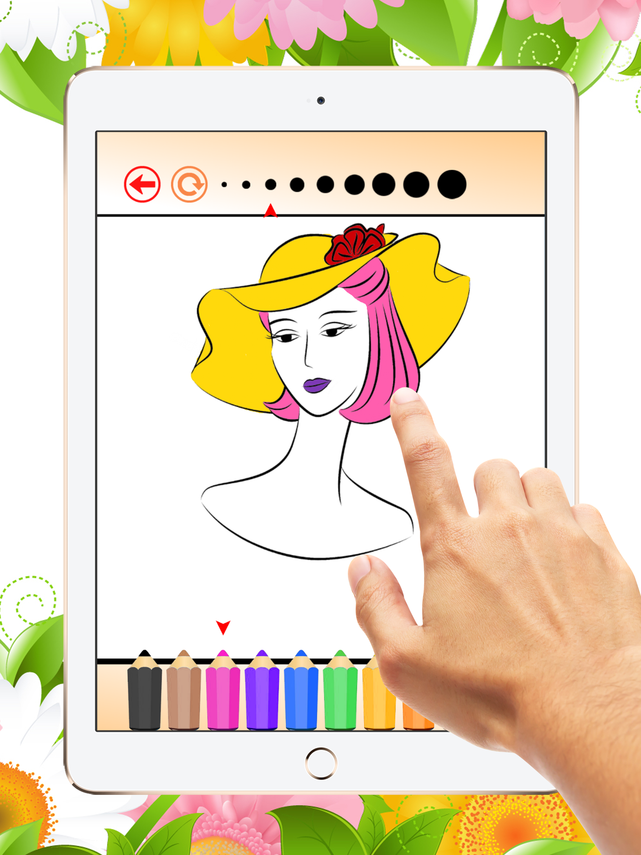 Coloring Book The Hat: Learn to color and draw fashion hats, Free games for children screenshot 5