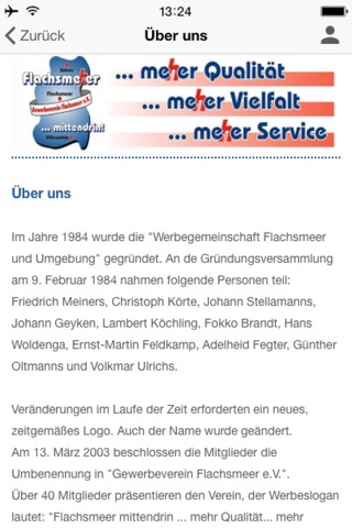 Gewerbeverein Flachsmeer e.V. screenshot 2