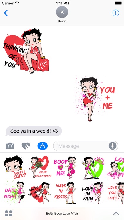 Betty Boop Love Affair Stickers