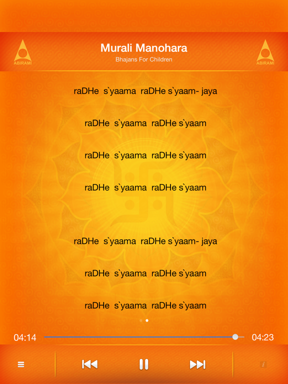 Bhajans for Kids iPad screenshot 4 - Music app
