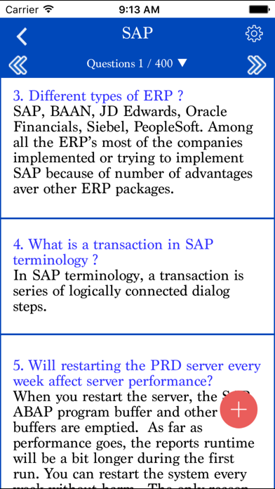 Screenshot #2 pour SAP -  Interview Questions