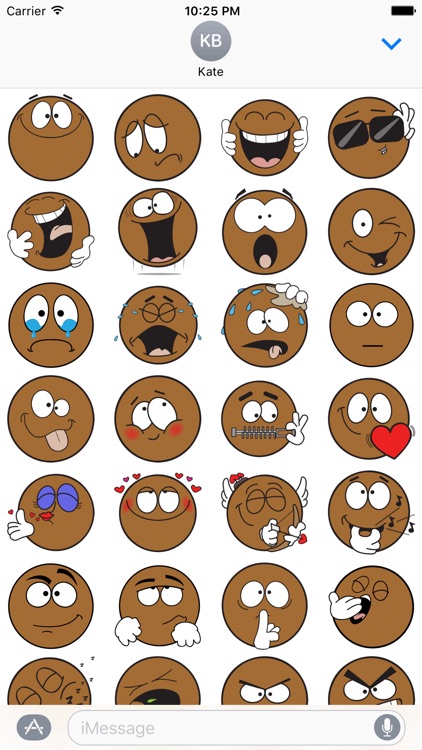 Ochat: Brown Smiley & Emoji Stickers for iMessage