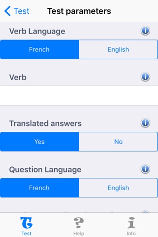 French/English Verb Tests - Train Yourself on French and English Verbs - Verb2Verbe screenshot 2