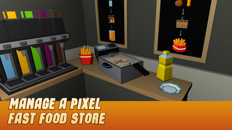 #1. Pixel Burger Simulator 3D (iOS) Podle: Tayga Games OOO