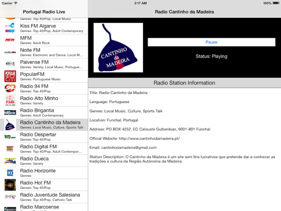 Screenshot #5 pour Portugal Radio Live Player (Portuguese / português / língua portuguesa)