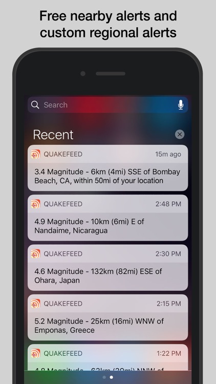 QuakeFeed Earthquake Map, Alerts, and News
