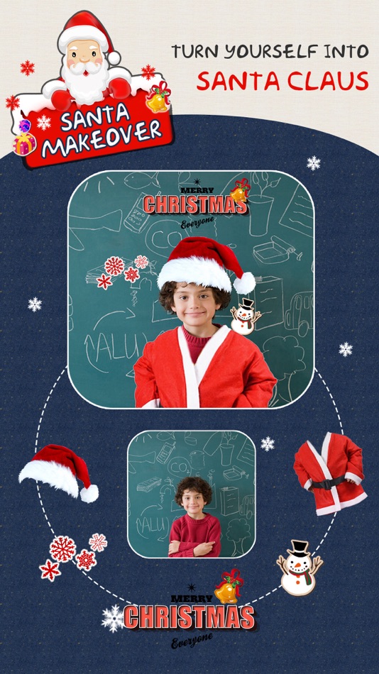 Christmas Makeover FREE - Santa Claus Photo Editor to Add Hat, Mustache & Costume - 1.0 - (iOS)