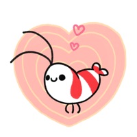 Shy Shrimp (Korean) app icon - Stickers app for iPhone