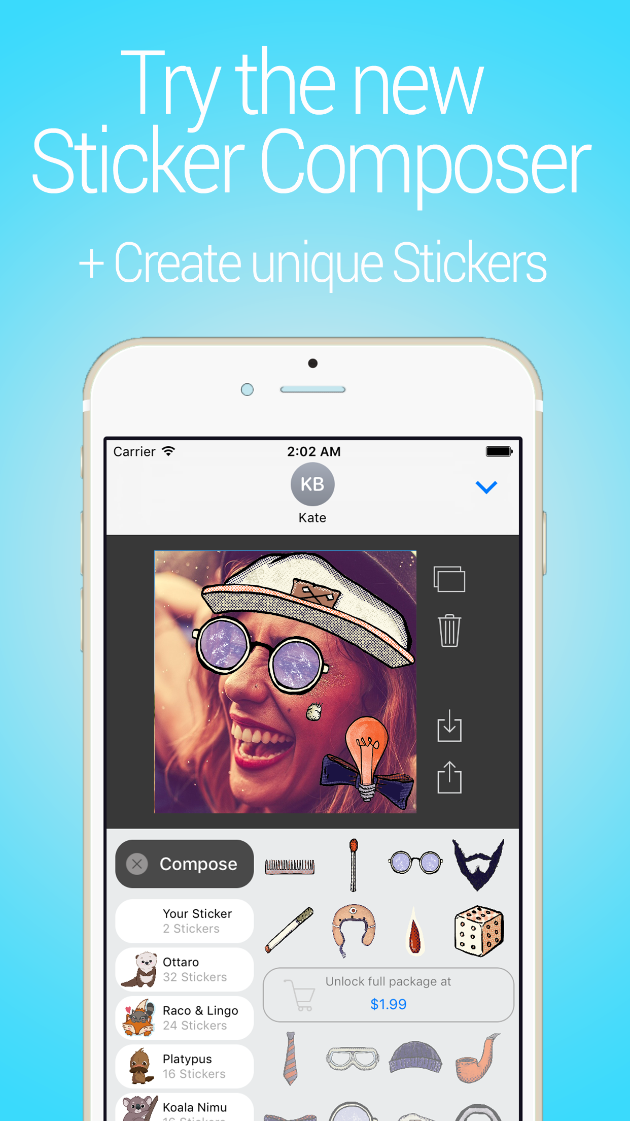 Cune Stickers - Make Your Own Sticker Emoji screenshot 3
