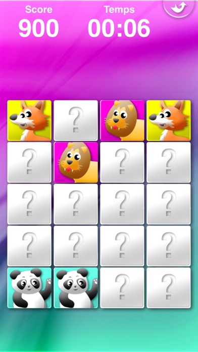 Screenshot #1 pour Jeu de Mémoire pour les enfants : les animaux