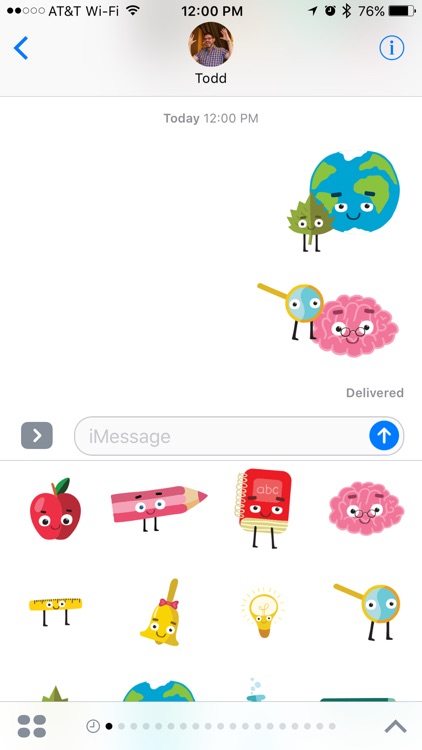 Cute School Message Stickers