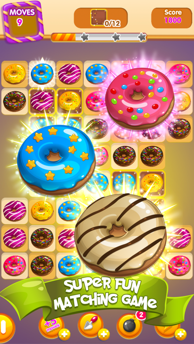 Donut Dazzle Dash - Match 3 Sweet Cookie Maniaのおすすめ画像1