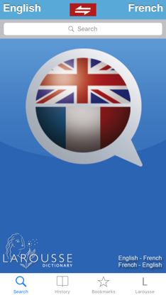 English / French dictionary screenshot 1