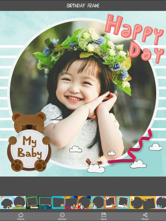 Screenshot #4 pour Kid Photo Frame - Camera 720 Khung hình cho bé 360