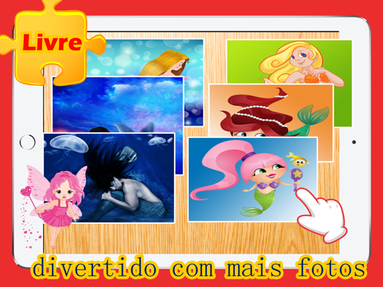 Quebra-Cabeça da Princesa Sereia no Jogos Educativos Grátis para Crianças e Jardim de Infância iPad screenshot