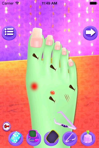 toe nail art - monster girl games screenshot 2