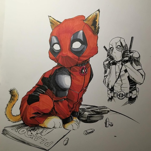 Unique Wallpapers for Deadpool Comics Free HD + Emoji Stickers and Fan Ar