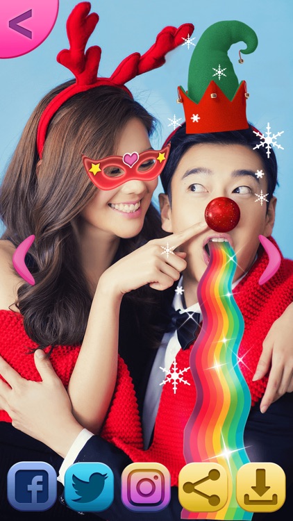 Christmas Snap Photo Stickers: New Year Effects