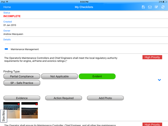 Screenshot #4 pour SERA Checklist
