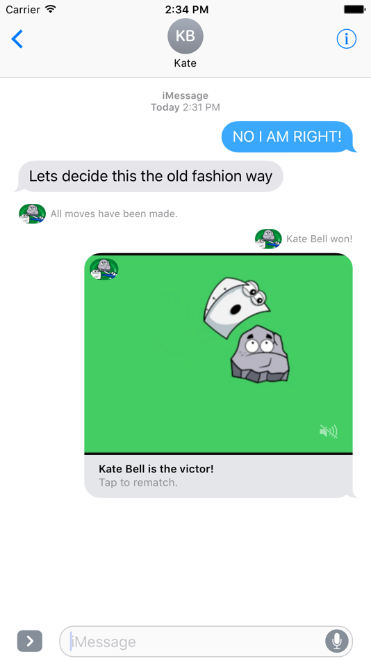 #2. Rock Paper Scissors iMessages (iOS) 由: Michael Wildermuth