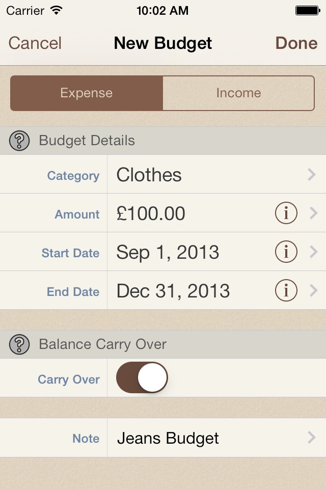 My Budgets screenshot 2