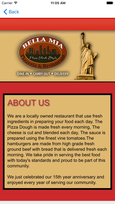 BellaMia Pizza & Restaurant screenshot 2