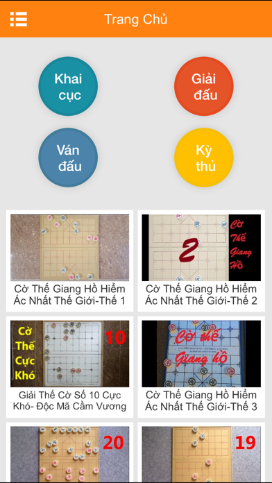Cờ tướng - video thế cờ, cờ úp trên Youtube iPhone screenshot 1 - Entertainment app