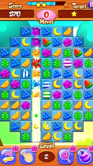 Juicy Fruit - 3 match puzzle yummy blast mania gameのおすすめ画像1