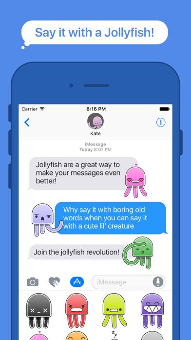 JollyFish Stickers for iMessage • Cute Fun Emoji screenshot