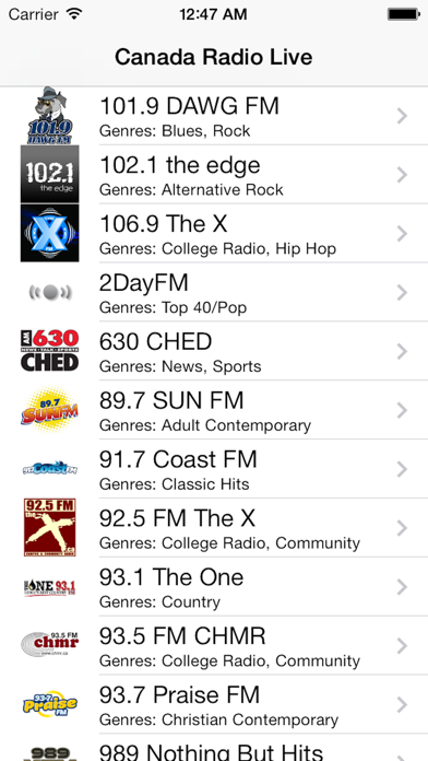 Screenshot #1 pour Canada Radio Live