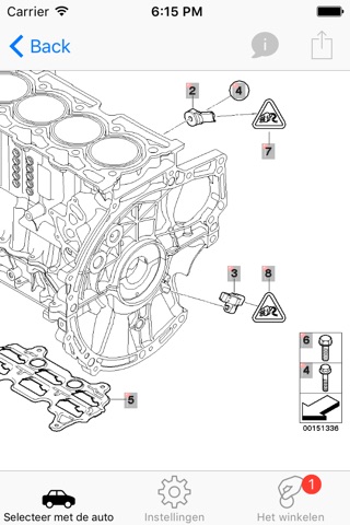 Parts and diagrams for MINI screenshot 2