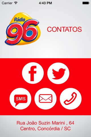 96 FM Concórdia screenshot 2